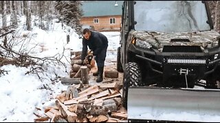 Quick Trip to Anchorage!🌲 Restocking the Firewood + Off Grid Laundry? Installing our Washer/Dryer!