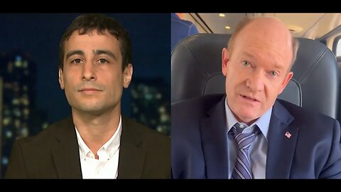 Aaron Mate Confronts Sen. Chris Coons In The Quiet Car About The Crisis In Gaza