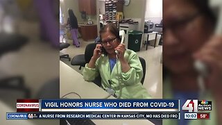 Family, coworkers hold vigil for nurse who died from COVID-19