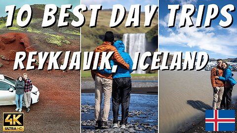 10 Best Day Trips From Reykjavik, Iceland | Volcanoes, Glaciers, Hot Springs, Waterfalls (4K HD)