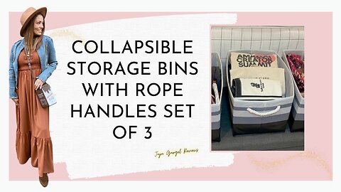 collapsible storage bins with rope handles set of 3 review