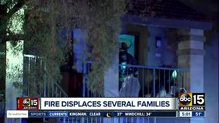 Families displaced after Phoenix apartment fire