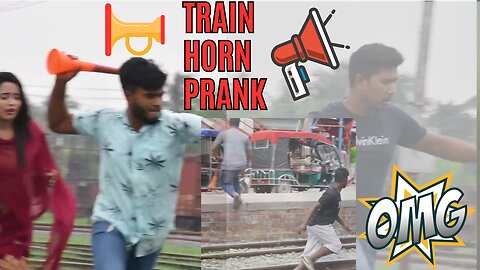 Viral Train Horn Prank on Girl 2024 Funny Prank Videos @viral#trending#shorts#prank