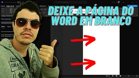 PÁGINA DO WORD ESTÁ ESCURA! COMO DEIXAR A PAGÍNA EM BRANCO?