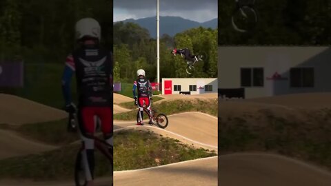 BACK FLIP vs BMX RACER🤯 -Barry Nobles #short