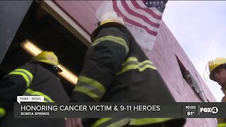 Honoring cancer victim & 9-11 heroes