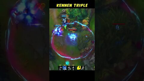 Grandmaster Kennen Gets A Triple Kill League of Legends