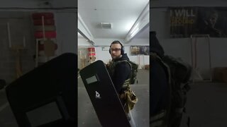 Shooting with ballistic shield