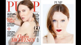 PUMP MAGAZINE FEATURES CELEBRITY CHARIS MICHELSEN MODELING THE FOUR BASIC MAKEUP LOOKS FROM HER BOOK