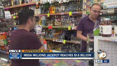 Mega Millions jackpot reaches $1.6 billion