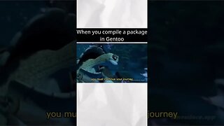 YOUR PC when you Compile in Gentoo #shorts #gentoo #linux #programming #opensource #memes #gnu