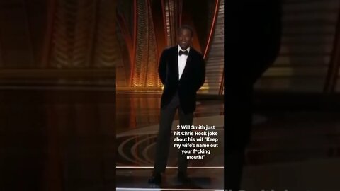 2 Will Smith just hit Chris Rock joke about his wif "Keep my wife's name out your fucking mouth!”