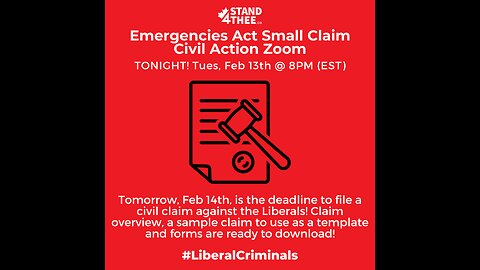 Stand4THEE Emergencies Act Civil Action - Feb 13
