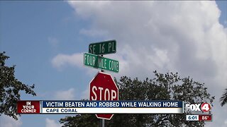 Victim beaten and robbed while walking home