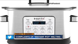 Instant pot receives complaints of product melting