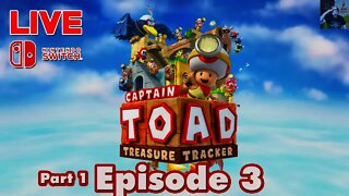 [🔴LIVE] Captain Toad Treasure Tracker (Switch) - Let's Play/Walkthrough Episode 3 (Part 1)