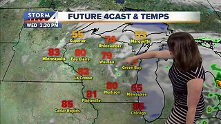 Cool, dry air pushes through Wednesday afternoon