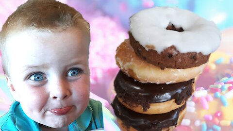 He loves donuts so much!!