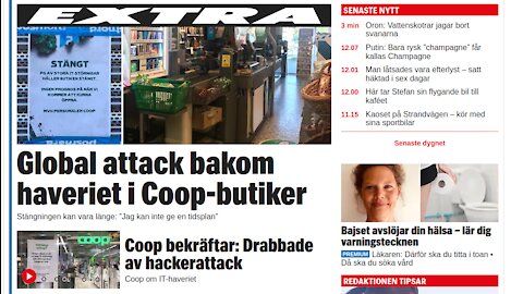 Sweden's food supply hacked. Unknown organizations dynamics. Bill Gates not smart? Covid cures