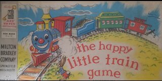 The Happy Little Train Game board game (1957, Milton Bradley) -- What's Inside