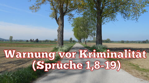 Warnung vor Kriminalität (Sprüche 1,8-19)