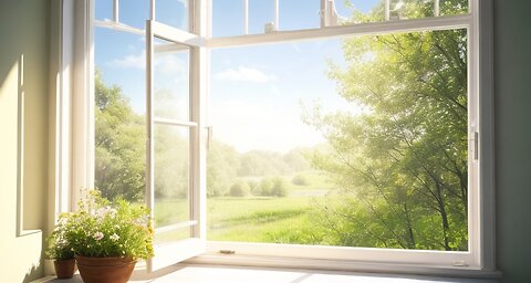 Morning Music Windows Outside for Relax and Start day