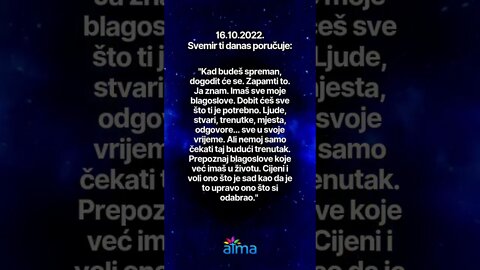 Poruka Svemira 16.10.2022. 💙 ATMA