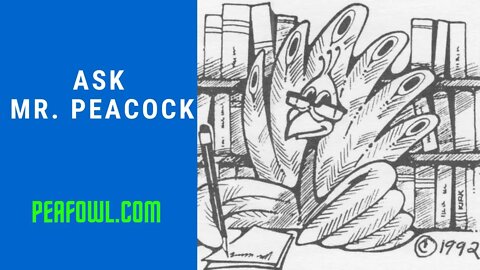 Ask Mr Peacock, Peacock Minute, peafowl.com