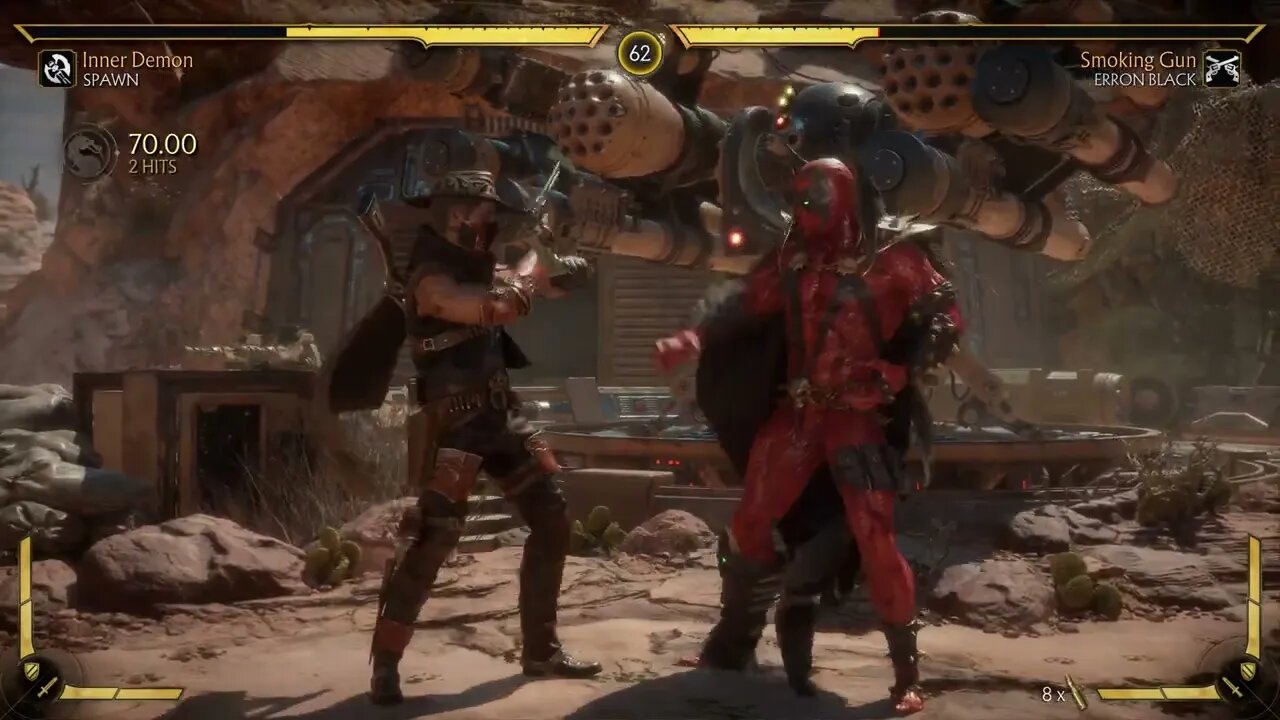 Mortal Kombat 11: Spawn (Inner Demon) vs Erron Black (Smoking Gun) - No  Commentary 4K