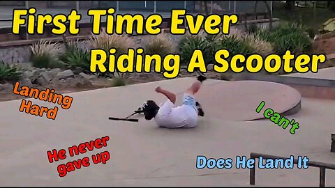 First time ever riding a scooter