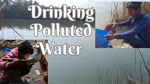 Villagers drinking polluted water in Pakistan