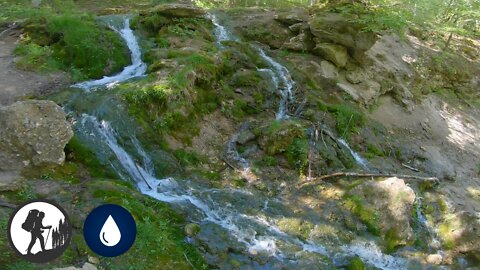 Sevenspring waterfall at goat ravine, Latvia