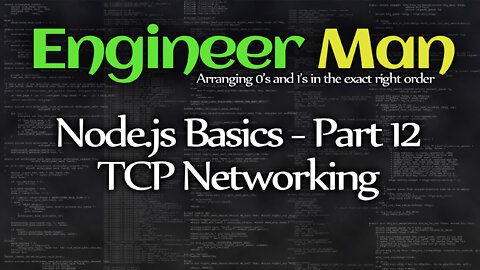 TCP Networking - Node.js Basics Part 12