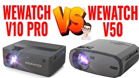 WeWatch V10 Pro vs WeWatch V50 - Comparação Projetor Aliexpress! Wewatch V50 vs V10 Pro
