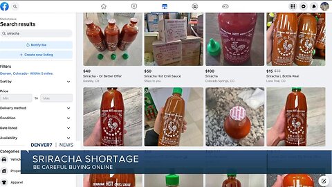 Sriracha shortage -- Be careful buying online