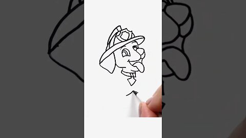 How to draw and paint Marshall from Paw Patrol