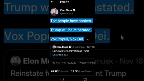 Elon Musk unban Trump's Twitter account via Random Twitter Poll. WTF? 🤣 #twitter