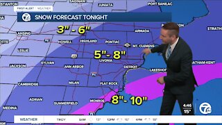 Metro Detroit forecast: Winter Weather Advisory until 12pm Tuesday