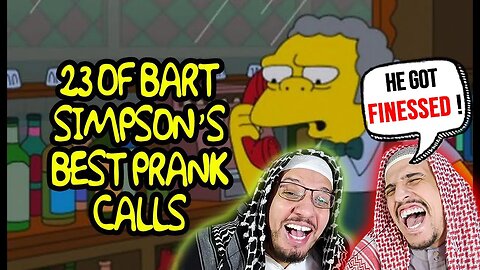 Arab Muslim Brothers Reaction To 23 Of Bart Simpson's Best Prank Calls