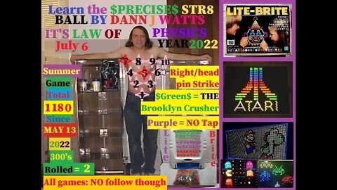 Learn how to become a better straight ball bowler #51 with Dann the CD born MAN on 7-06-22 LiteBrite.#51 bowl video