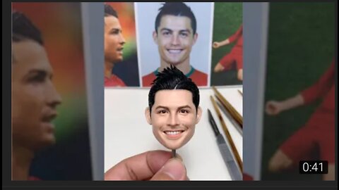 Cristiano Ronaldo's head made from polymer clay, sculpture timelapse【Clay Artisan JAY】#Shorts