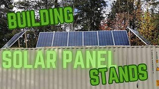 We Built some Solar Panel Stands | Couple Building Off Grid Homestead