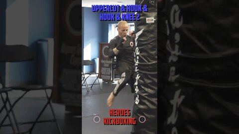 Heroes Training Center | Kickboxing "How To Double Up" Uppercut & Hook & Hook & Knee 2 FH | #Shorts