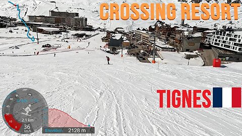 [4K] Skiing Tignes, Crossing Resort - Tommeuses to Col des Vés, France, GoPro HERO11