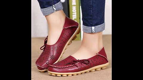 Flat Shoes Women Breathable Leather Loafers Women Casual Shoes