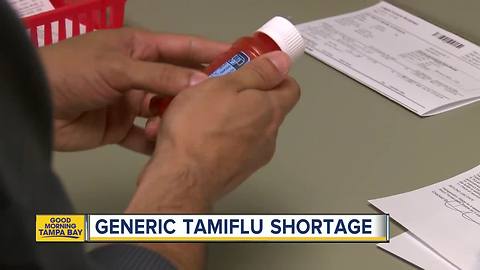 Local pharmacy turning generic Tamiflu capsules into liquid during drug shortage