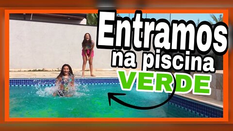 DESAFIO DA PISCINA / PISCINA SUJA 🤢 - 3 irmãs demais