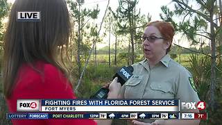 Fighting fires with the Florida Forest Service - 7am live report