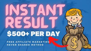 (Instant Result) EARN $500+ Per Day, Free Affiliate Marketing, ClickBank For Beginners, Free Traffic