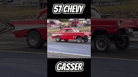 57 Chevy Gasser Smoking The Tires #shorts